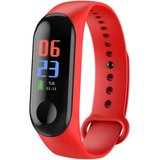 Bratara Fitness iUni N3C, Display OLED 0.96 inch, Bluetooth, Pedometru, Notificari, Rosu